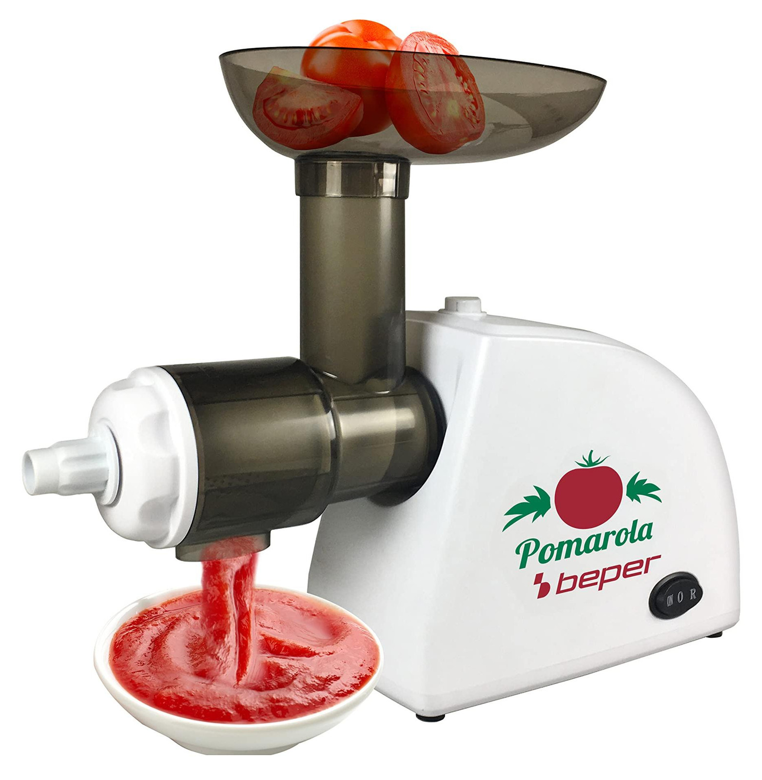 Dripio Tomatenpers met 300 Watt en roestvrijstalen filter voor tomatenpuree