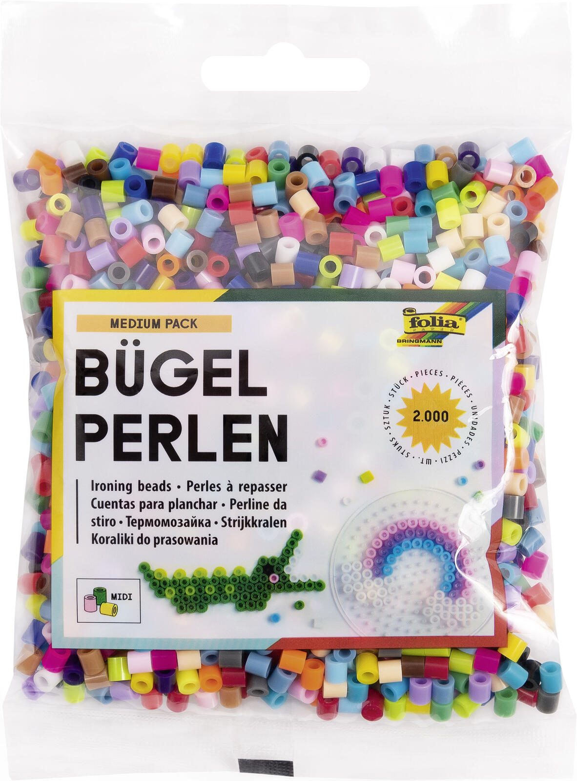 folia Bügelperlen mehrfarbig 73209
