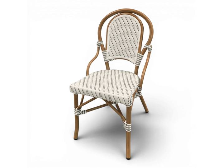 Chaise de terrasse POITIERS - Gris Blanc