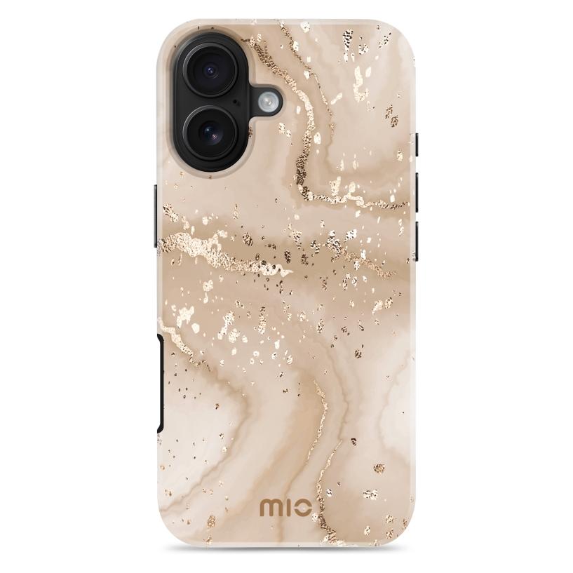 Mio Back panel cover Gold Marble Magsafe Compatible for iPhone 17 (Apple iPhone 17) (65346356)