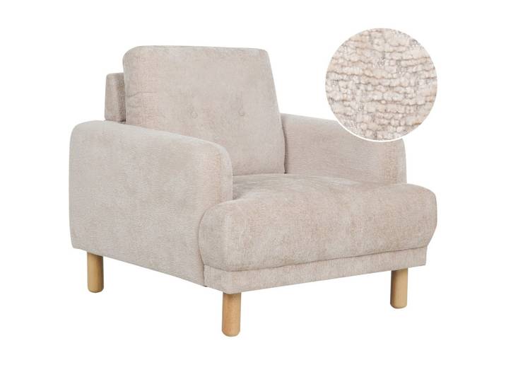 SESSEL Bouclé Beige Tuve