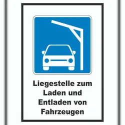 HB-Druck Liegestelle zum Laden von PKWs Autos aufladen Symbol und Text A6 (105x148mm)