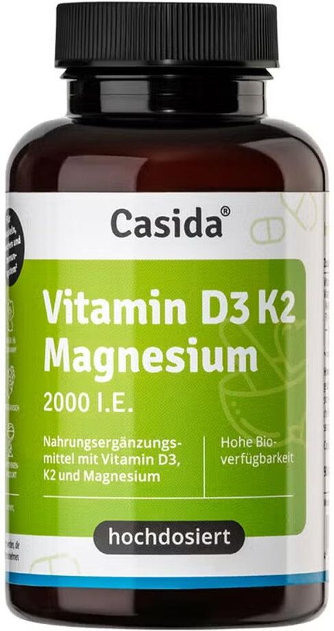 Casida Vitamin D3 K2 Magnesium 2000 I.e. Kapseln 90stk