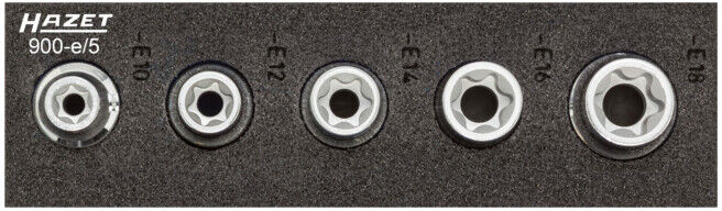 Jeu de douilles TX 1/12 900-E/5 HAZET (900-E/5)