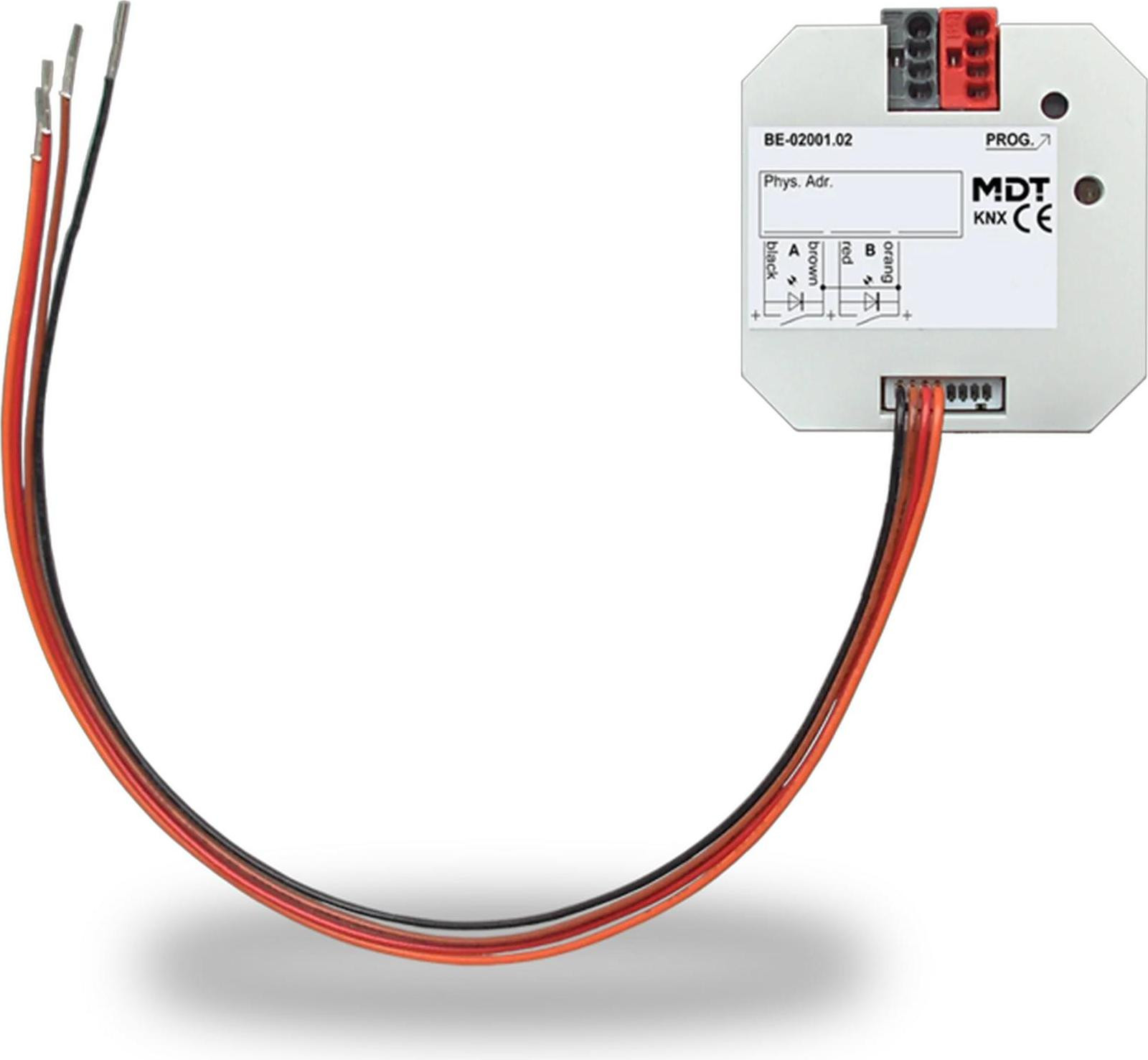 MDT KNX drukknopinterface, 2-voudig, voor potentiaalvrije contacten (Up)