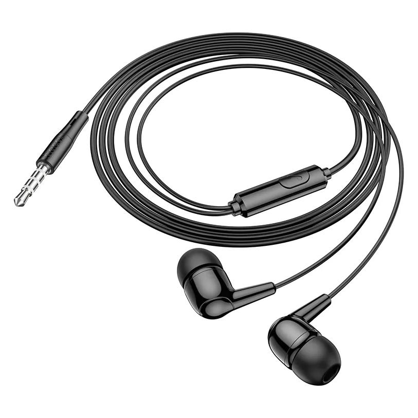 Hoco Wired headphones Wire earphones USB C M97 black (Kabelgebunden) (6942007656740)