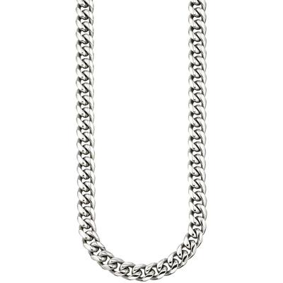 Edelstahlkette BRUNO BANANI "Schmuck Geschenk Halsschmuck Halskette", silber (edelstahlfarben), Halsketten, Damen, Edelstahl, L: 55 B: 7mm, Edelstahlkette, B:7mm