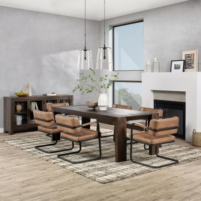 "Classic Home Troy 89"" Reclaimed Oak Dining Table - Brown"