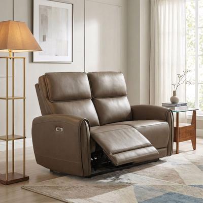 Furniture of America Elente Modern Power Recline Faux Leather Loveseat