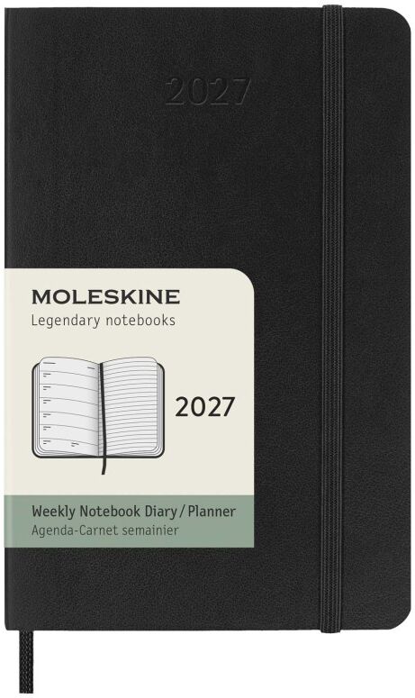 Agenda de poche hebdomadaire personnalisé 2027 Moleskine noir
