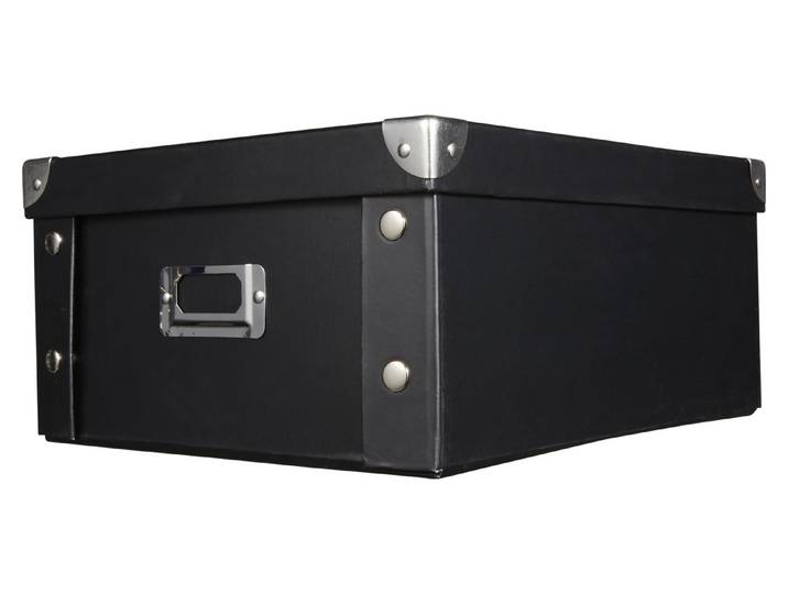 Aufbewahrungsbox Pappe Schwarz 14 × 26.5 × 31.5 cm