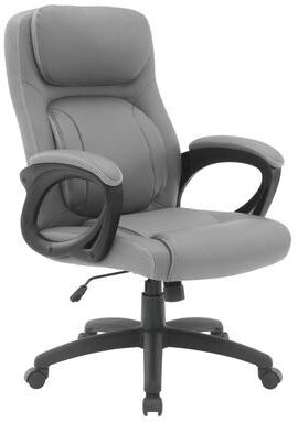 Office Star Products OSP Managers Office Chair with Faux Leather with Padded Arms and Lumbar Support and Adjustable Height
