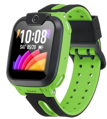 Everyday Crate Imoo Watch Phone Q1A D2 Silicone Watch Band Two Color Replacement Strap With Black Buckle black Emerald Green