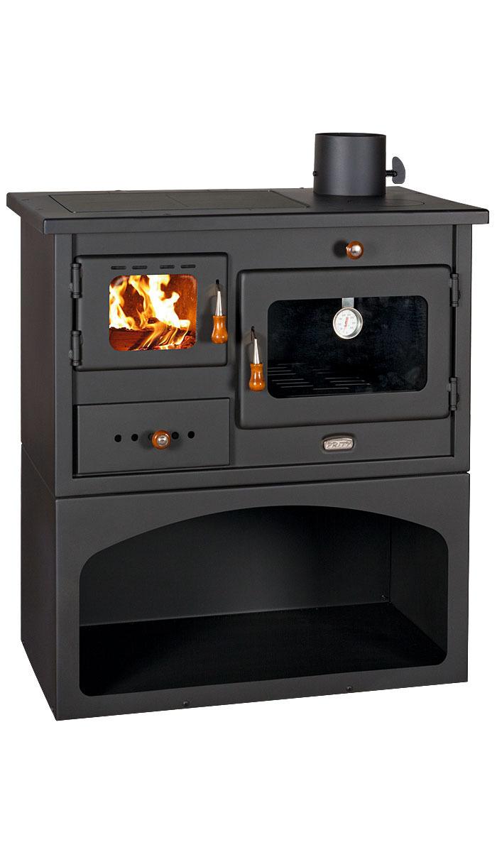 - Holzofen PRITY 1P34 10,1 kW mit Backofen & Metallplatte Kaminofen