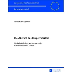 Lenhof:Die Abwahl des Bürgermeisters, Fachbücher von Annemarie Lenhof