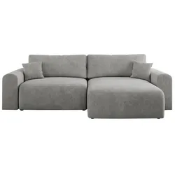 ECKSOFA NELSON Hellgrau Struktur