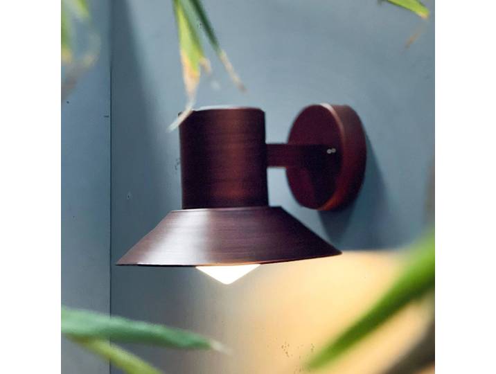 Dyberg Larsen Außen-Wandlampe Venice, kupferfarben, Ø 20 cm Ocean, dimmbar, kupfer, Metall, Design