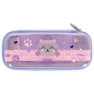 Legami Federmäppchen WonderWow Kitty, PCR0003, Schlamperetui, aus Kunststoff, lila transparent