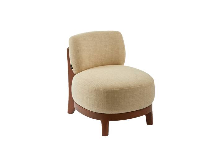 Massiver Design Loungesessel „Fizz“ Esche Beige Pols Potten