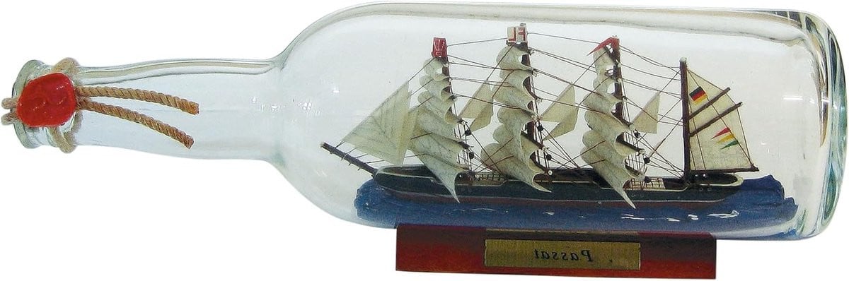 Handgemaakt Model Schip in Fles - Maritieme Decoratie - 29 cm