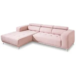 SOMETA Ecksofa Cancun Stoff Rosa Rose