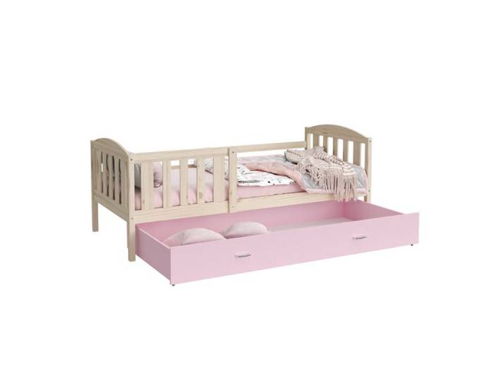 Lit Enfant Nilo 80x160 tiroir Pin - rose