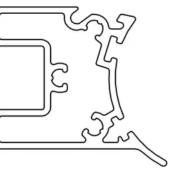 HSK Ersatzteile Seitenprofil, Höhe 2.000 mm, Schwarz-matt, E85231-68 E85231-68