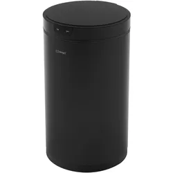 MÜLLEIMER mit Sensor 30L rund aus Stahl Schwarz