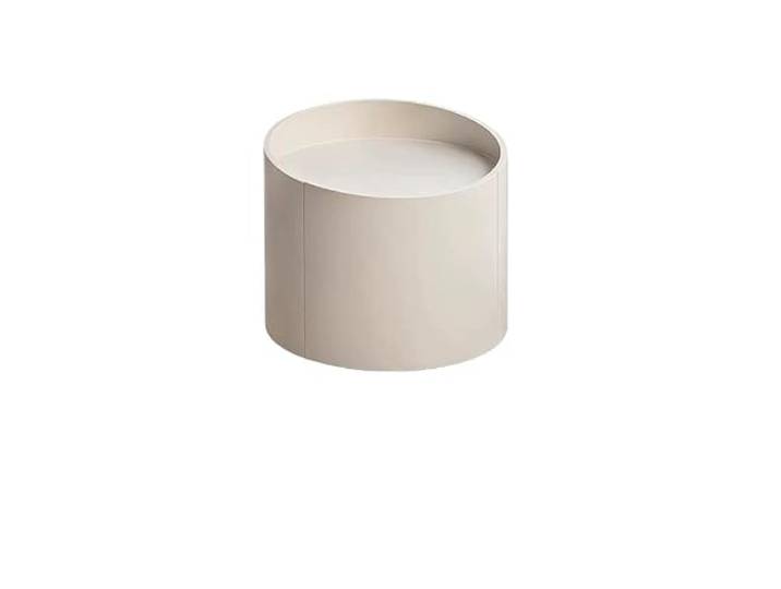 YCCHAH Bett mit Stauraum Minimalistischer Nachttisch, Schlafzimmer, Kleine Wohnung, Moderne Aufbewahrung, Massivholz, Runder Schrank, Kreativer Desktop(B)