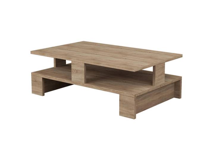 Livetastic Couchtisch, Eichefarben, Holzwerkstoff, rechteckig, 50x28x80 cm, Wohnzimmer, Wohnzimmertische, Couchtische, Couchtische eckig