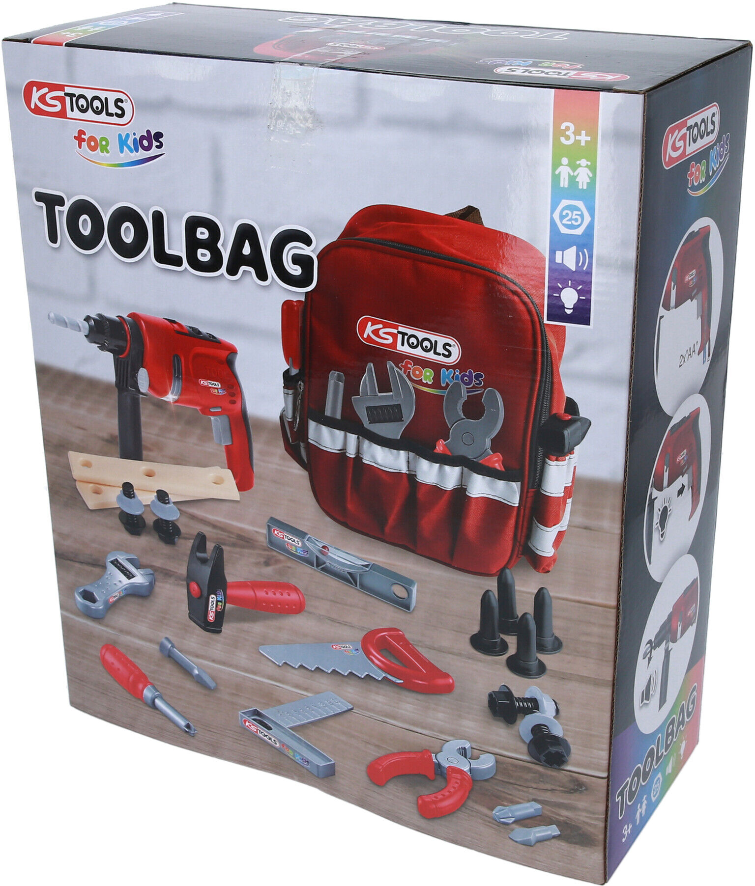 KS Tools Werkzeug-Rucksack für Kinder mit Sortiment, 25-tlg (100201)