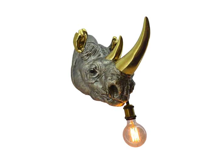 Design Wandlampe „Rhino“ Gold Invicta Interiors