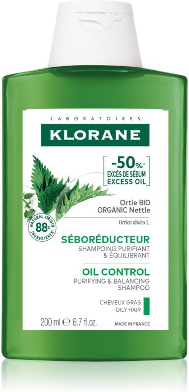 Klorane Nettle shampoing purifiant pour cheveux gras 200 ml