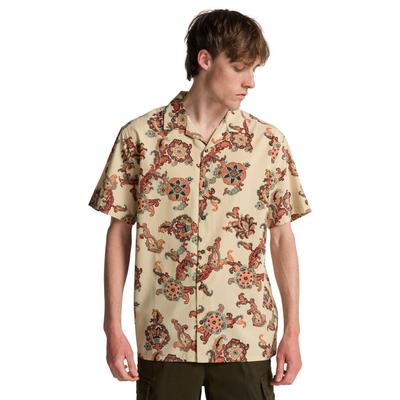 Kurzarmhemd BILLABONG "Vacay", Herren, Gr. L, beige (braun), Obermaterial: 60% Baumwolle, 40% Viskose., Hemden