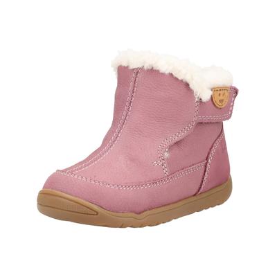Stiefelette GEOX "Geox Stiefelette Leder", Damen, Gr. 26, rosa, Leder, Schuhe Stiefelette