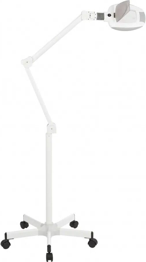 Weelko Lampada LED con Lente d’Ingrandimento 3 Diottrie con Punto Focale 5 Diottrie, Stativo a 5 Ruote SENZA STATIVO