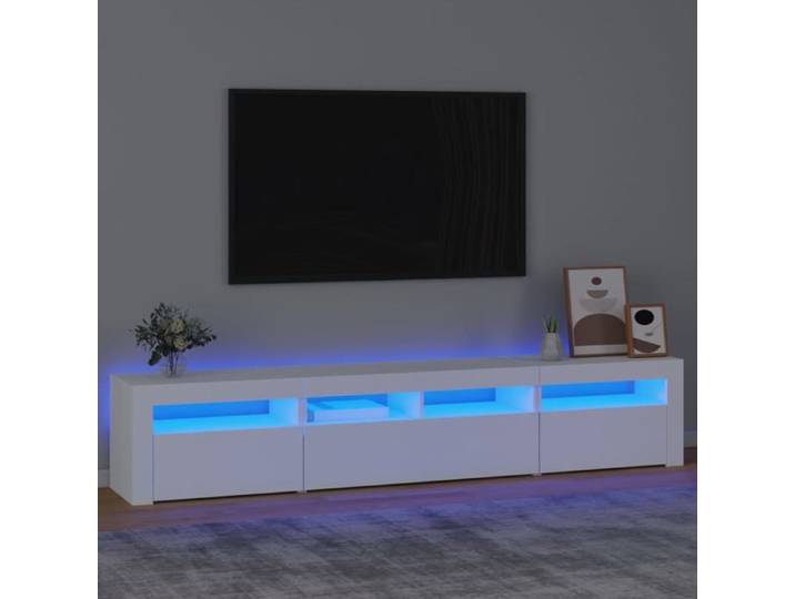Meuble TV avec Lumières LED Centre de Divertissement Rangement Meuble Média Meuble de Salon Salle de Séjour Maison 3152730