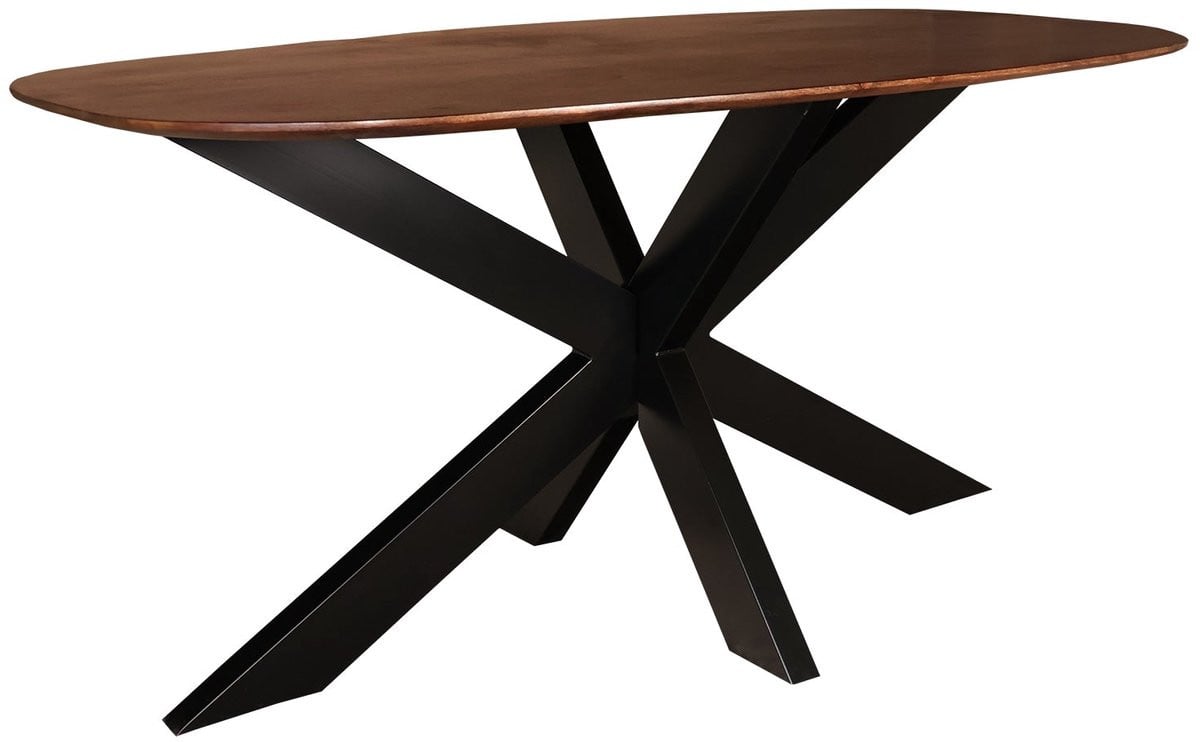 Austin Eettafel Ovaal Mangohout Walnoot Bruin 160 cm