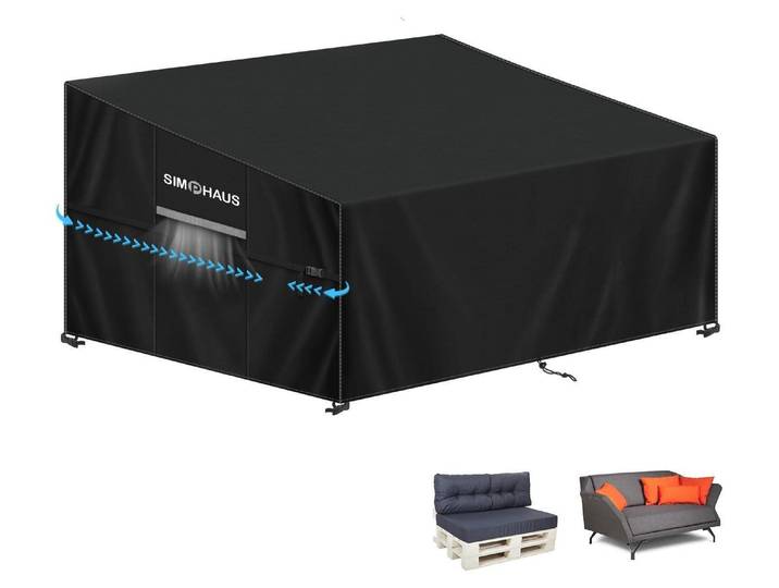 Abdeckhaube für Palettenmöbel 135x99x89/61cm 420D Oxford Wasserdicht UV-Beständig