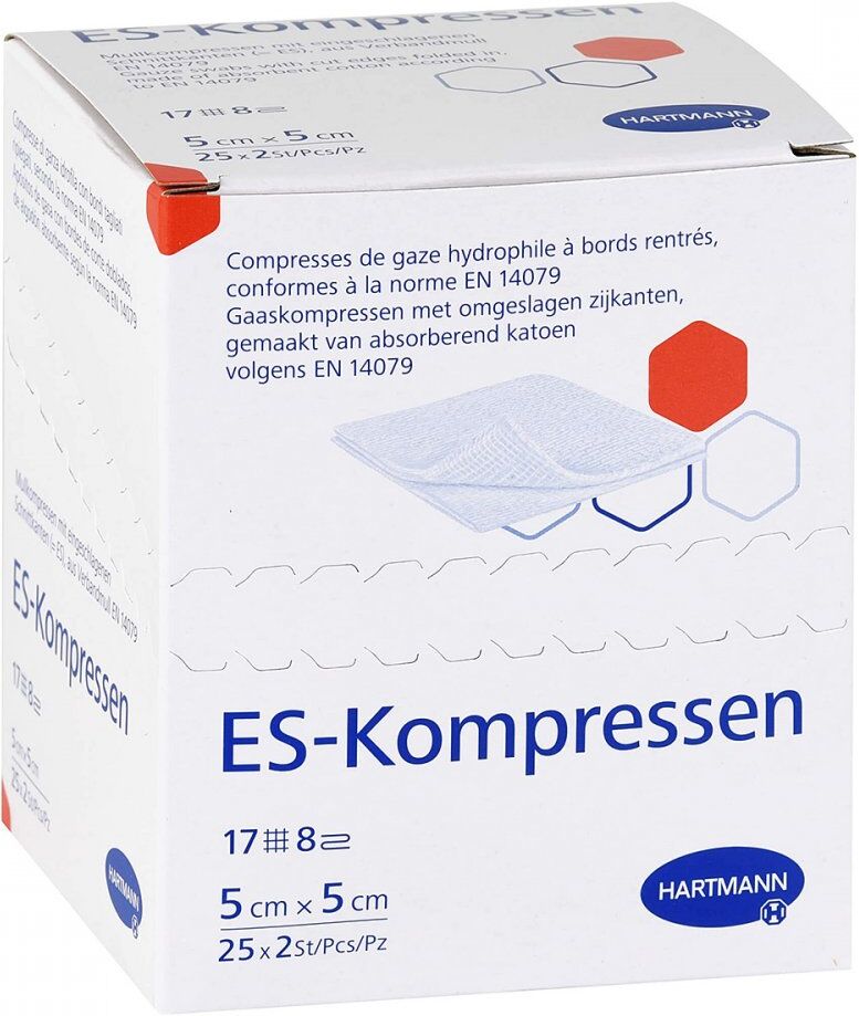 Es-kompressen steril 5x5 cm 8fach