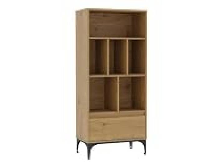 Helloshop26 Bibliothèque 137 x 60 x 35 cm Effet chêne foncé 03_0008990