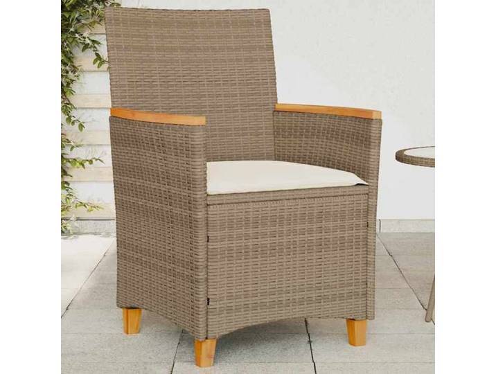 Chaises ergonomiques - Magnifique Chaises modernes de jardin et terrasse coussins 2 PCS beige résine tressée bois 59x61x90cm 155