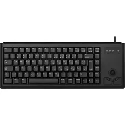 G84-4400LPBDE-2 - Tastatur, PS/2, schwarz, kompakt, Trackball