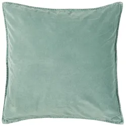 IB Laursen Kissenbezug Velour quadratisch, 52 x 52 cm, green mist