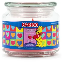 Haribo TM Duftkerzen 300g Glas Rot