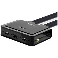 LINDY 42347 KVM-Umschalter HDMI Maus, Tastatur 3840 x 2160 Pixel