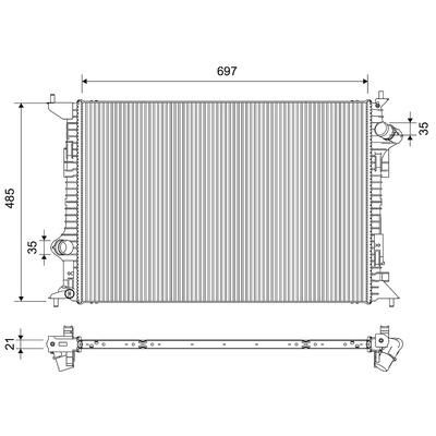 VALEO Kühler, Motorkühlung 701339 für NISSAN