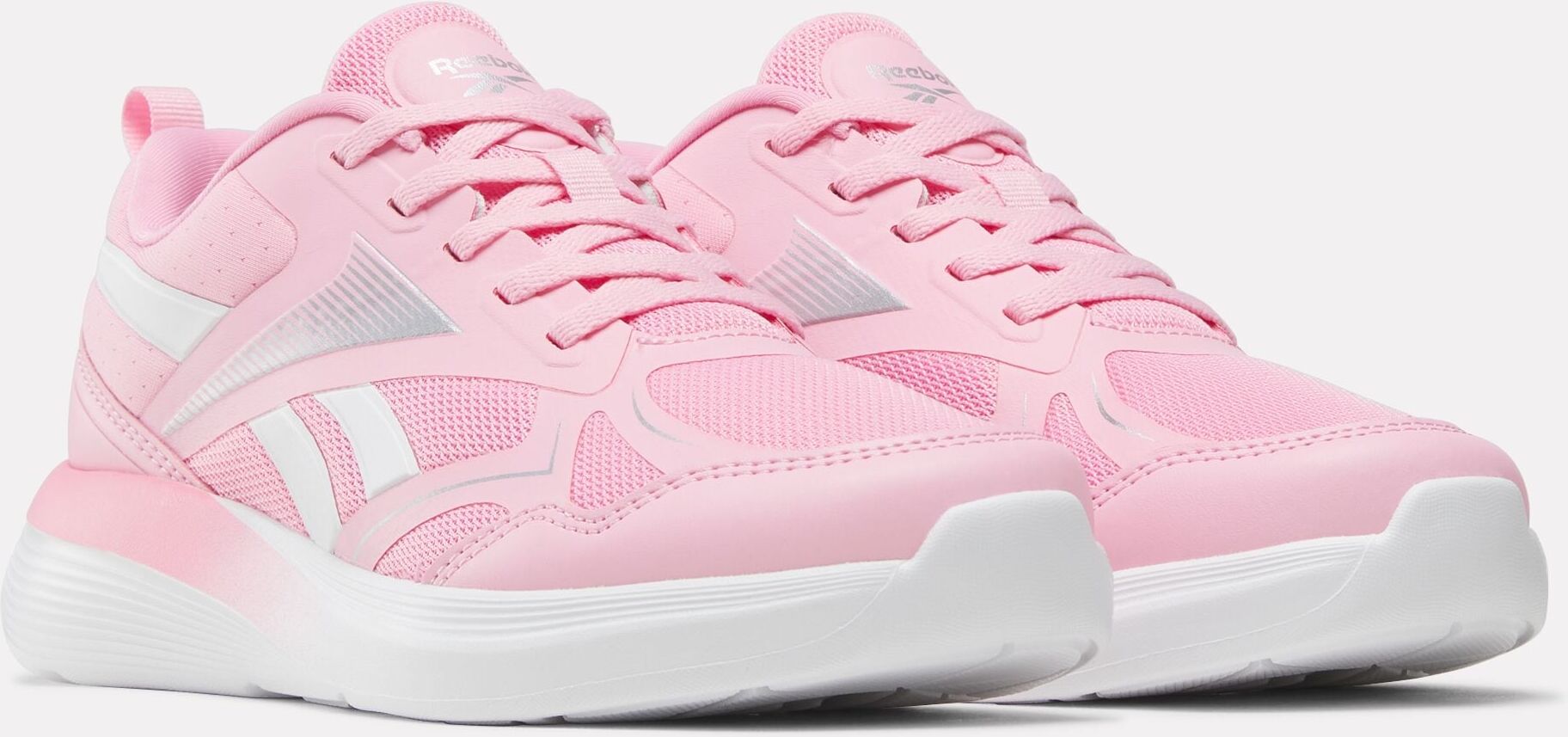 Laufschuh REEBOK "RUSH RUNNER 6.0", Jungen, Gr. 39, expressive pink, ftwr weiß, Synthetik, Textil, Schuhe Laufschuh, pour adolescents expressive pink, ftwr weiß 39