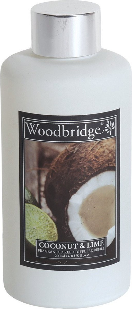 Woodbridge geurstokjes navulling Coconut & Lime 200 ml