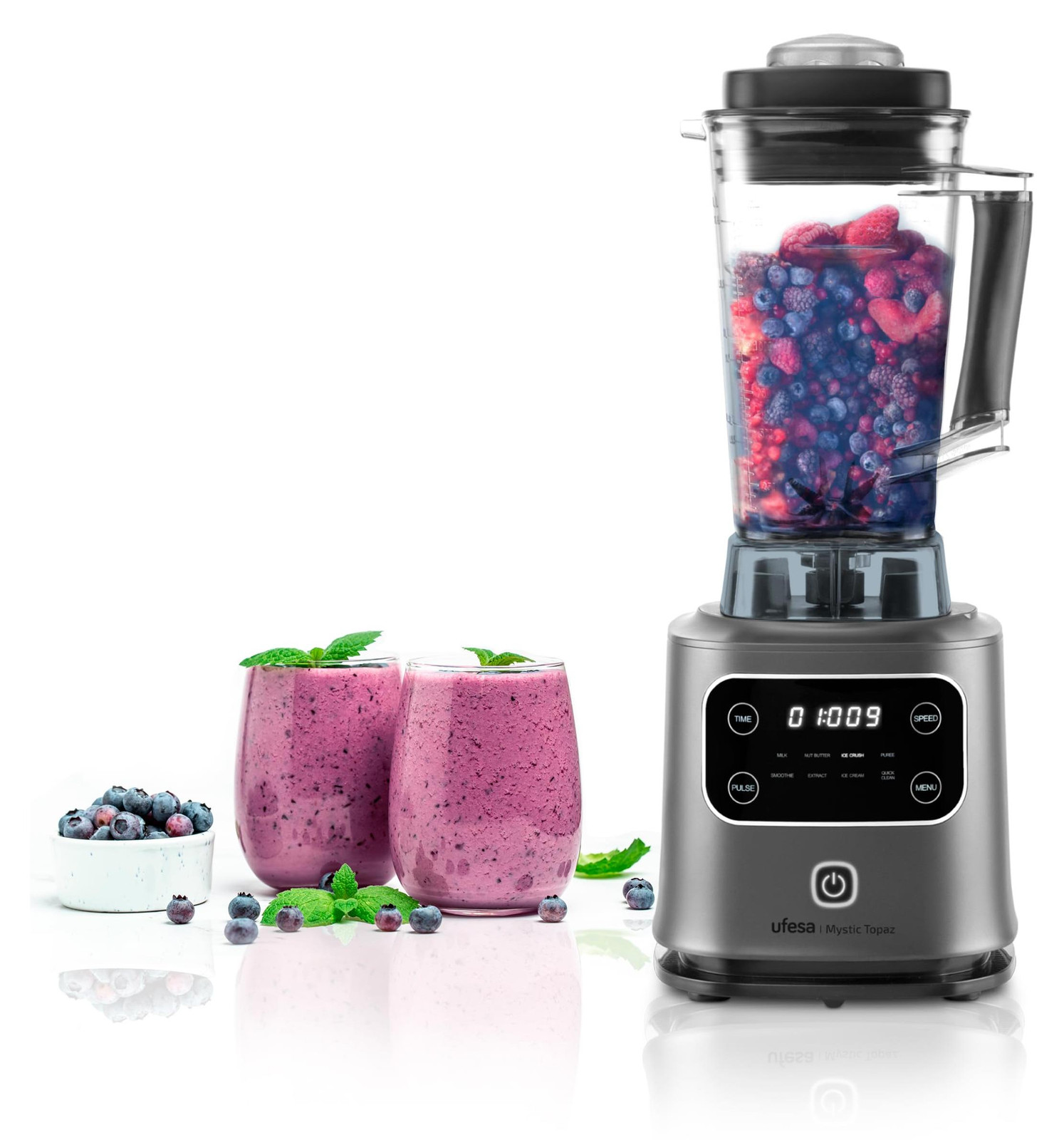 Ufesa Mystic Topaz Staande Mixer met Pulsfunctie en Ijskunner, 2000 W, Zwart
